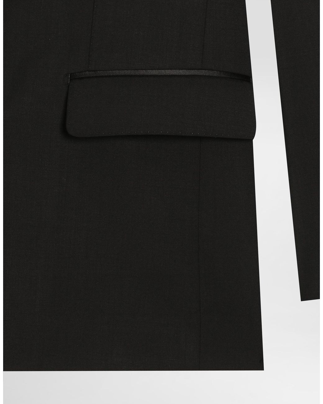 Dolce & Gabbana Black Single-Breasted Sicilia Wool Jacket for men