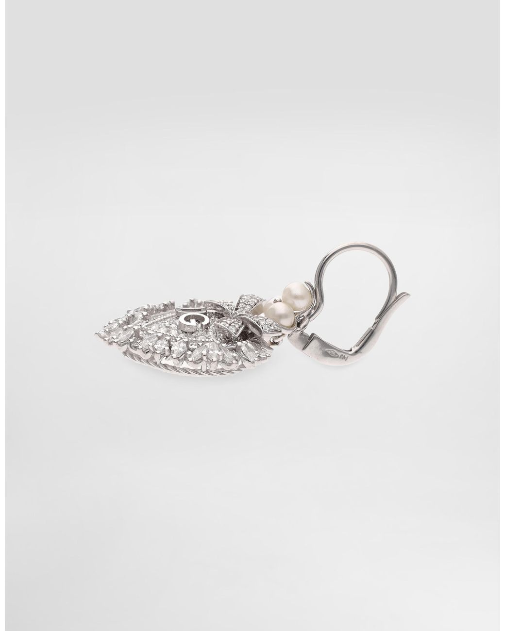 Dolce & Gabbana White Devotion Earrings 18-Carat And Diamonds