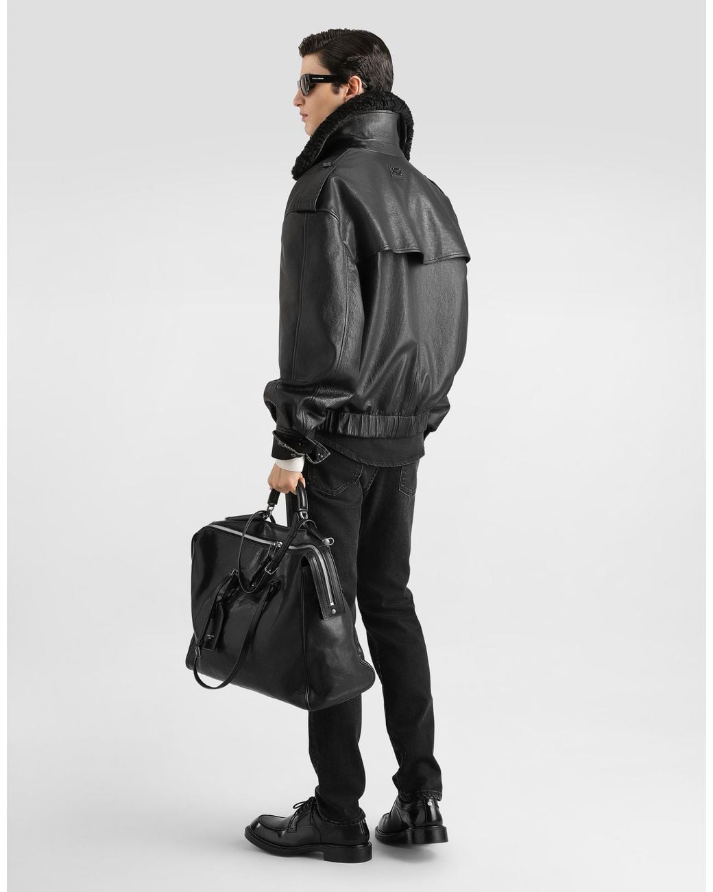 Dolce & Gabbana Black Goatskin Jacket for men