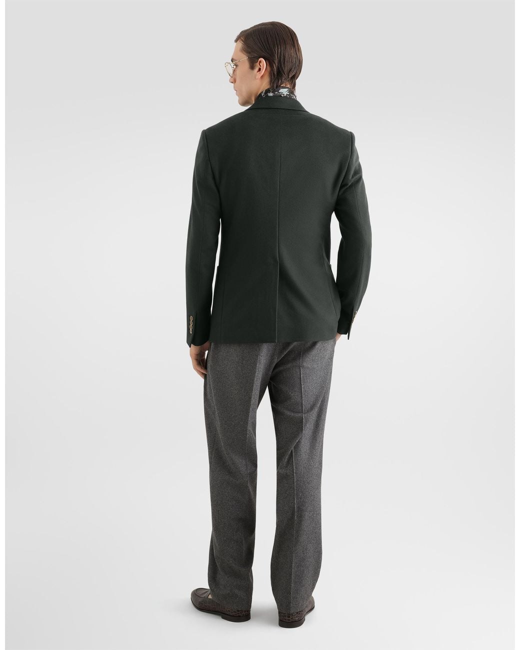 Dolce & Gabbana Black Portofino Single-Breasted Cashmere Jacket for men