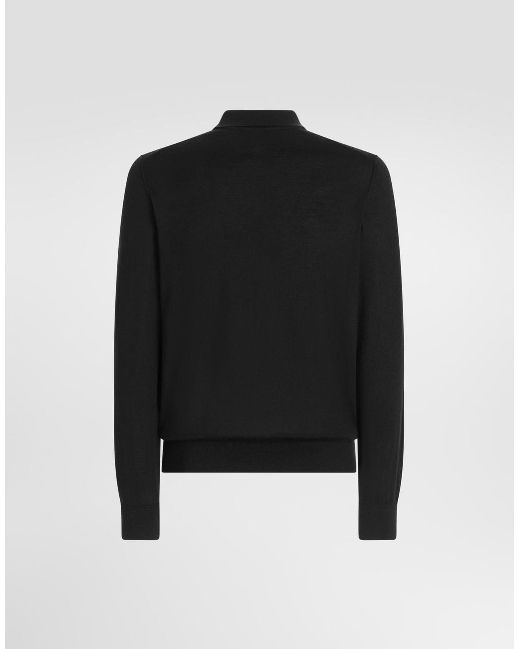 Dolce & Gabbana Black Cashmere Polo Shirt for men