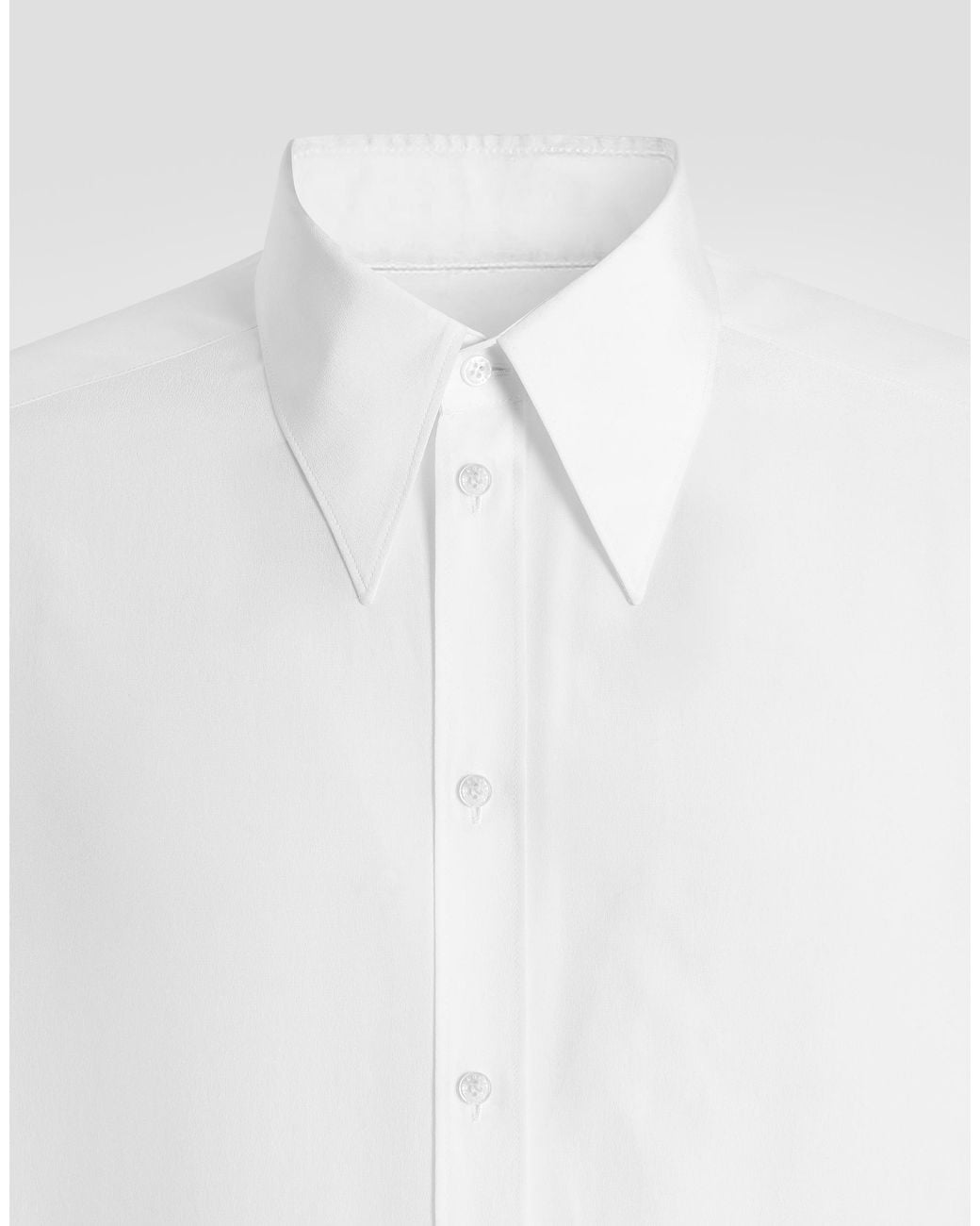Dolce & Gabbana Hemd Aus Crêpe De Chine in White für Herren
