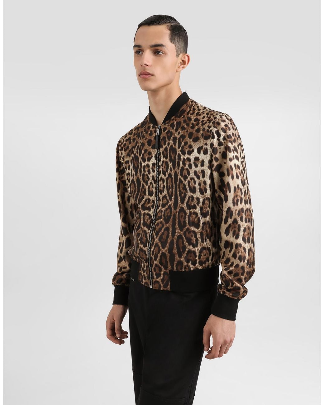 Dolce & Gabbana Black Technical Fabric Bomber Jacket With Tag for men