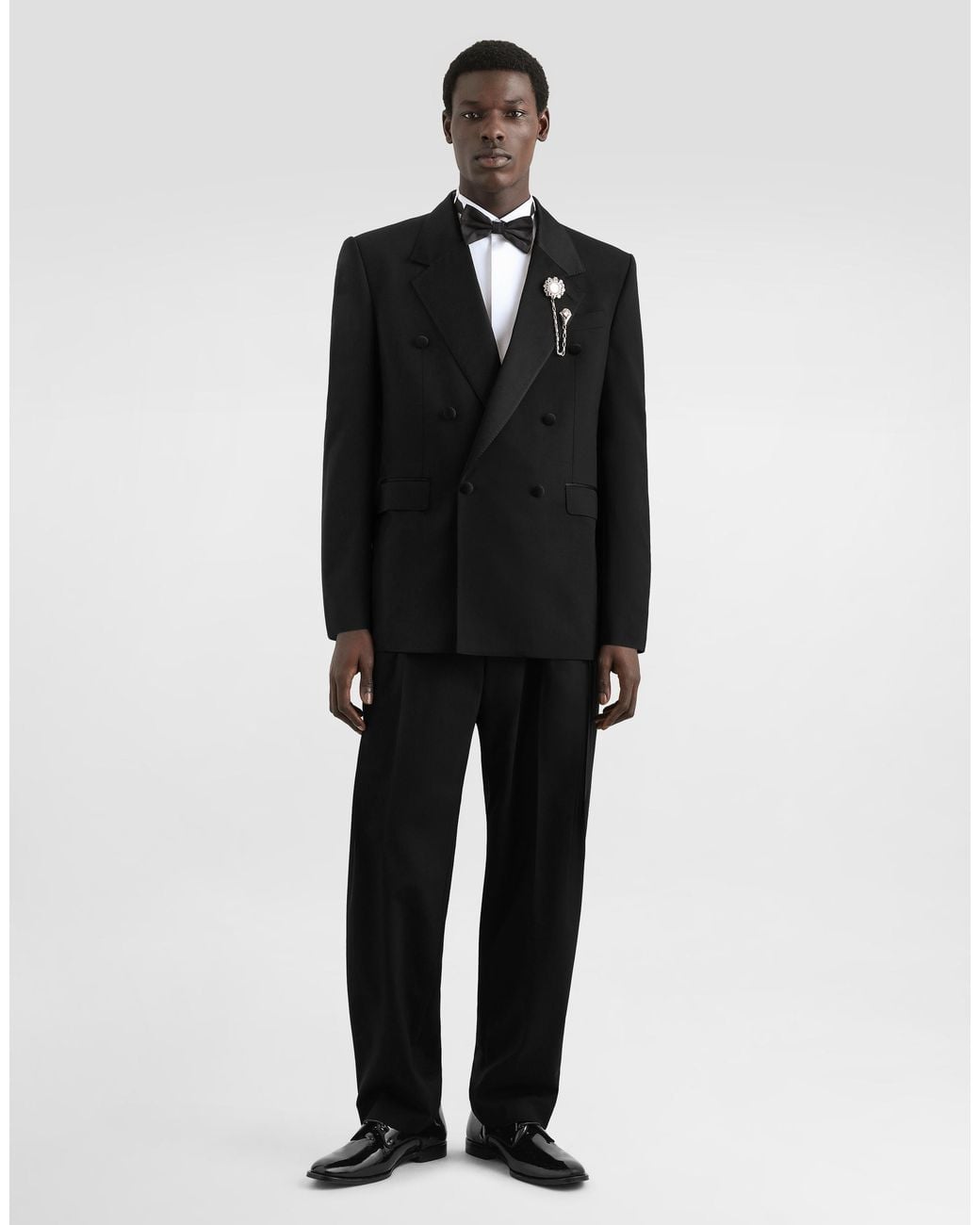 Dolce & Gabbana White Tuxedo Cotton Shirt for men