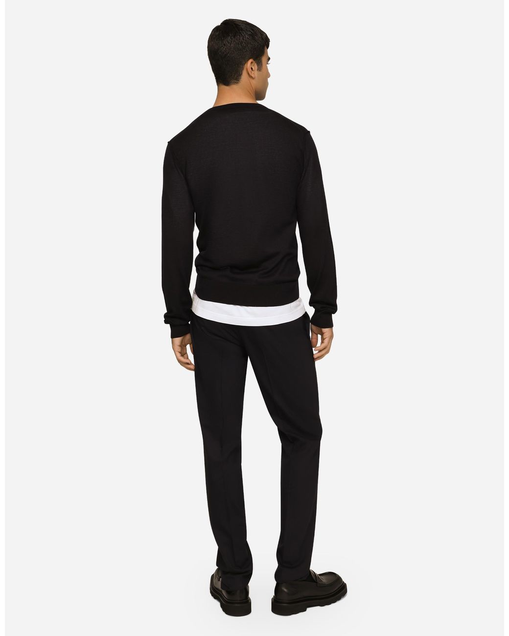 Dolce & Gabbana Black Pull Girocollo for men