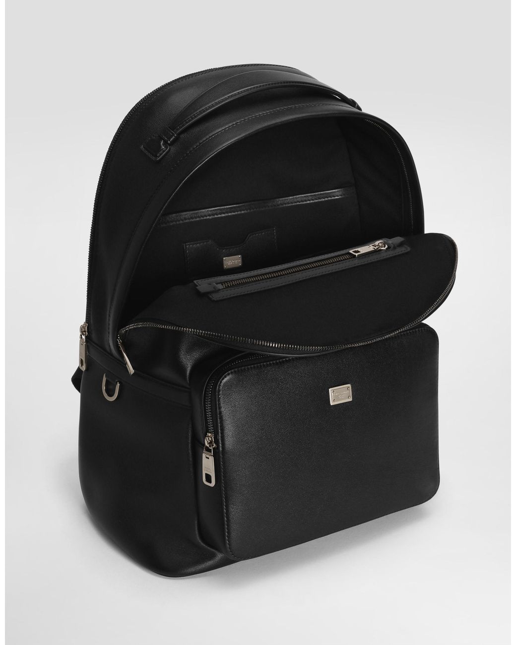 Dolce & Gabbana Black Calfskin Backpack for men