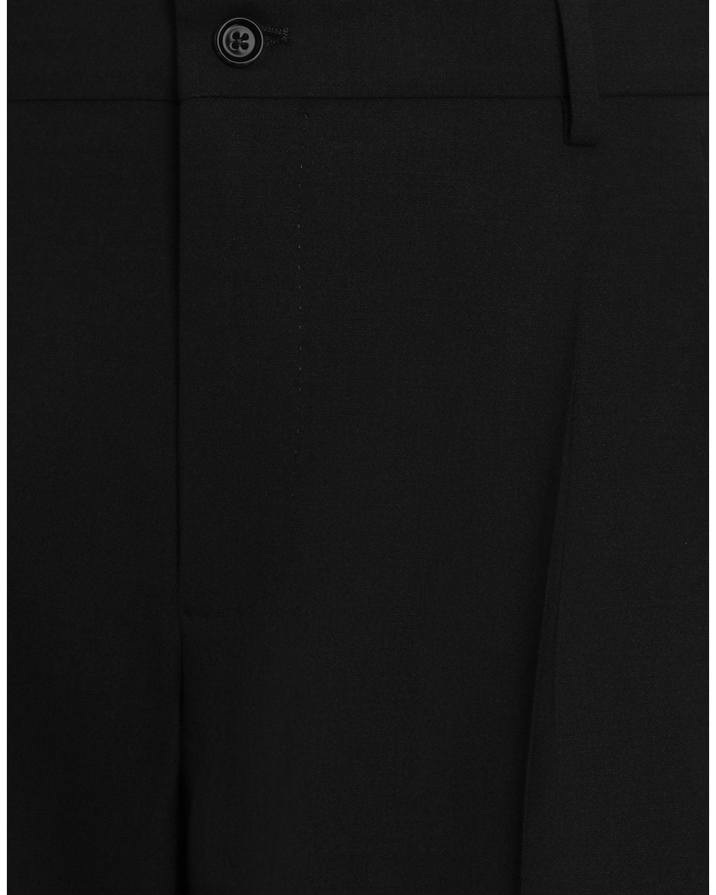 Dolce & Gabbana Black Virgin Wool Trousers for men