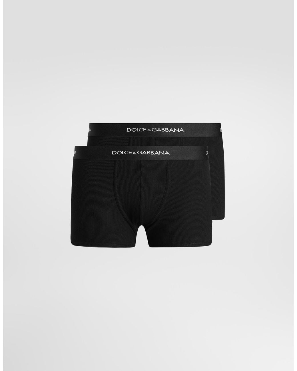 Dolce & Gabbana Black Cotton Jersey Regular-Fit Boxers for men