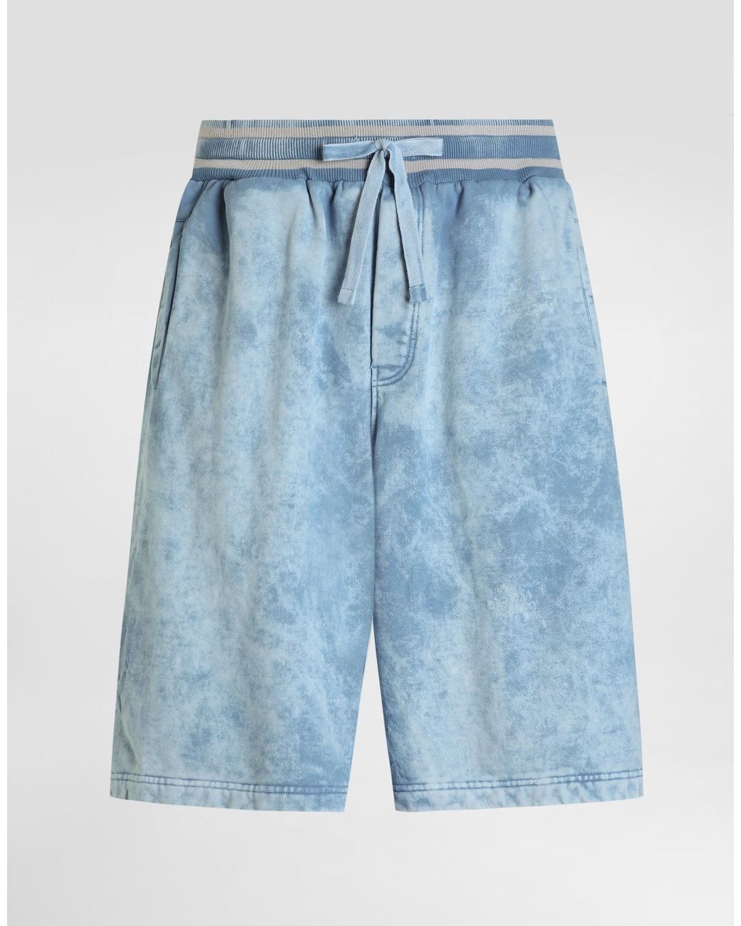 Dolce & Gabbana Blue Treated Jersey Bermuda Shorts for men
