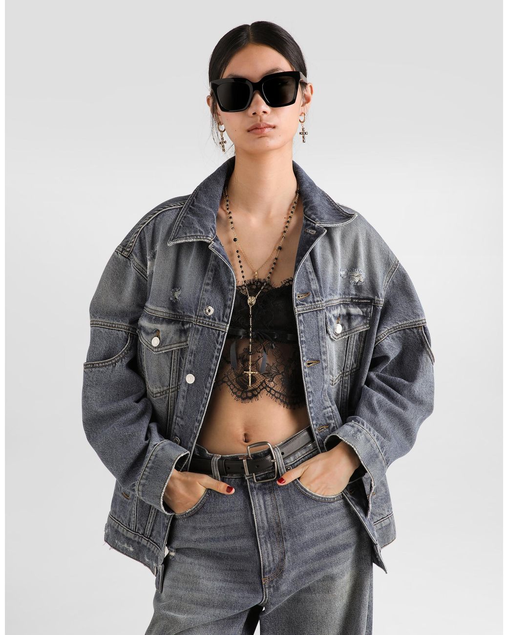 Dolce & Gabbana Gray Denim Jacket�