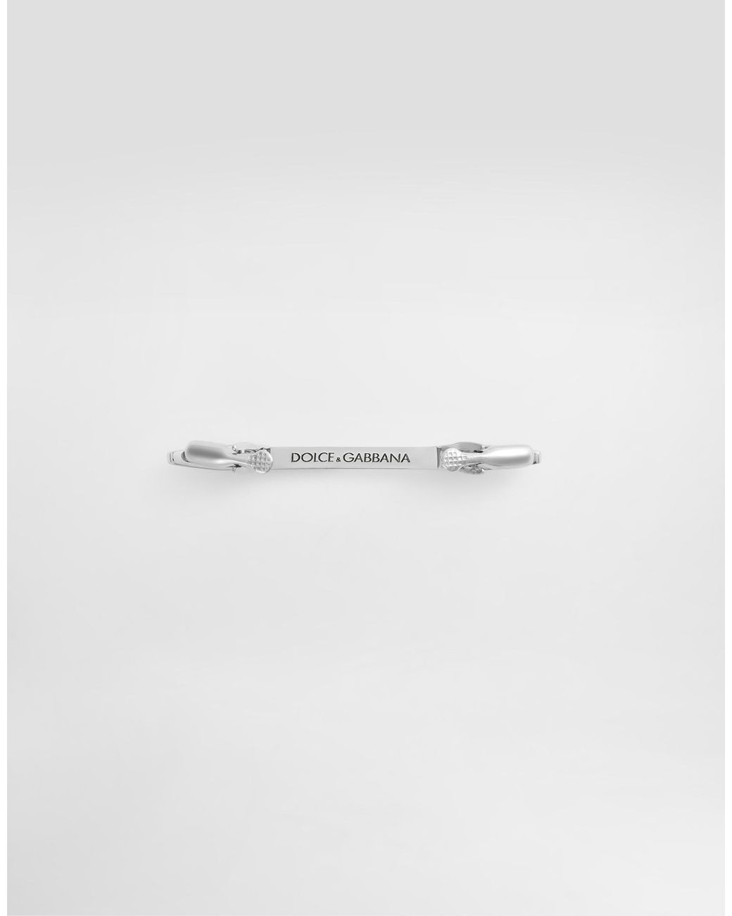 Dolce & Gabbana White Collar Pin With Logo for men