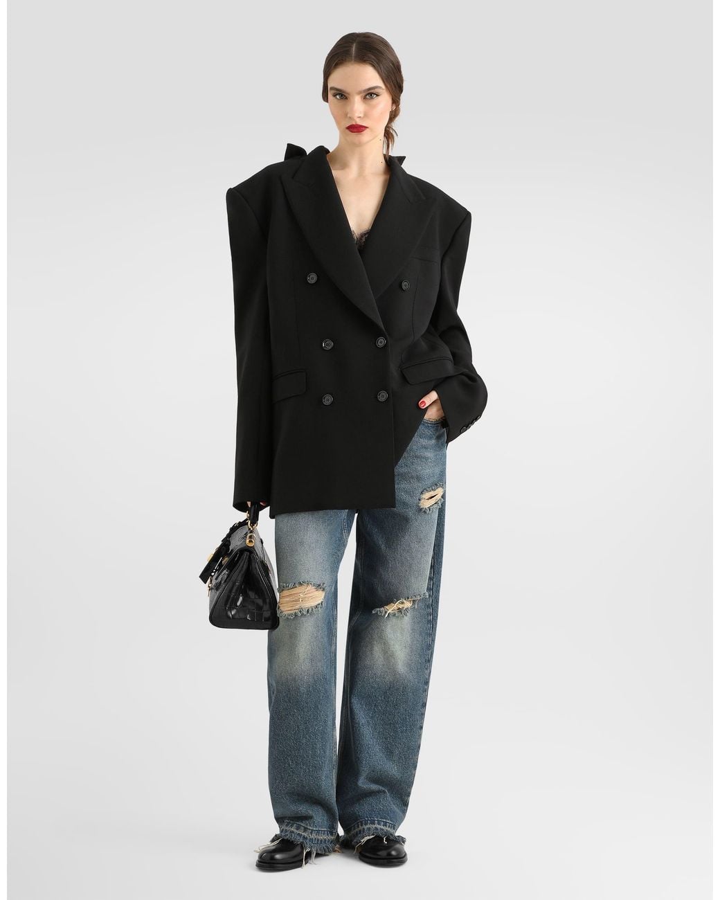 Dolce & Gabbana Black Double-Breasted Jacket