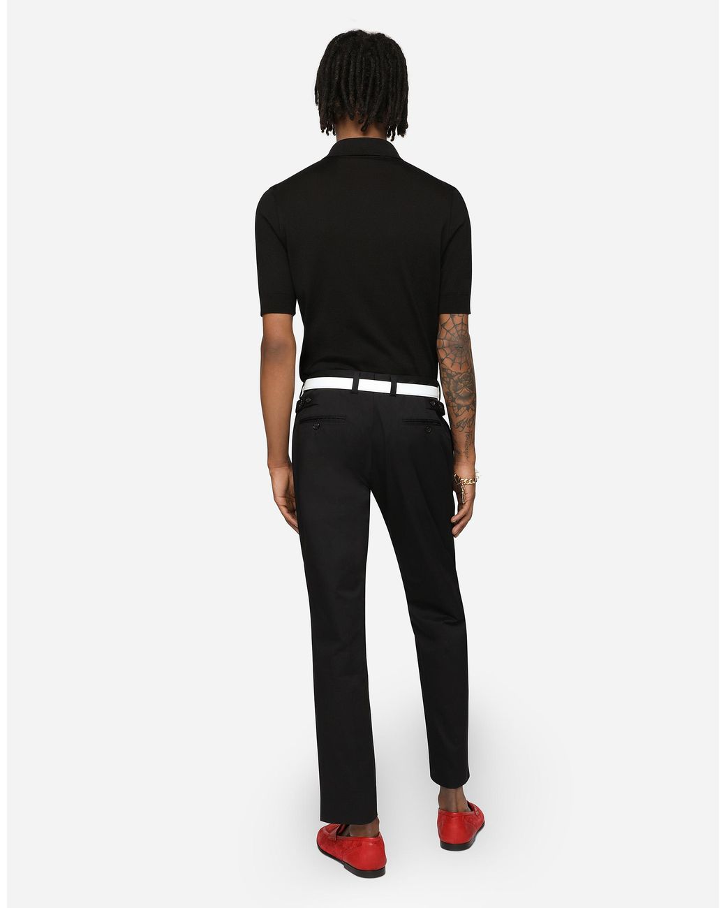 Dolce & Gabbana Black Cotton Pants for men