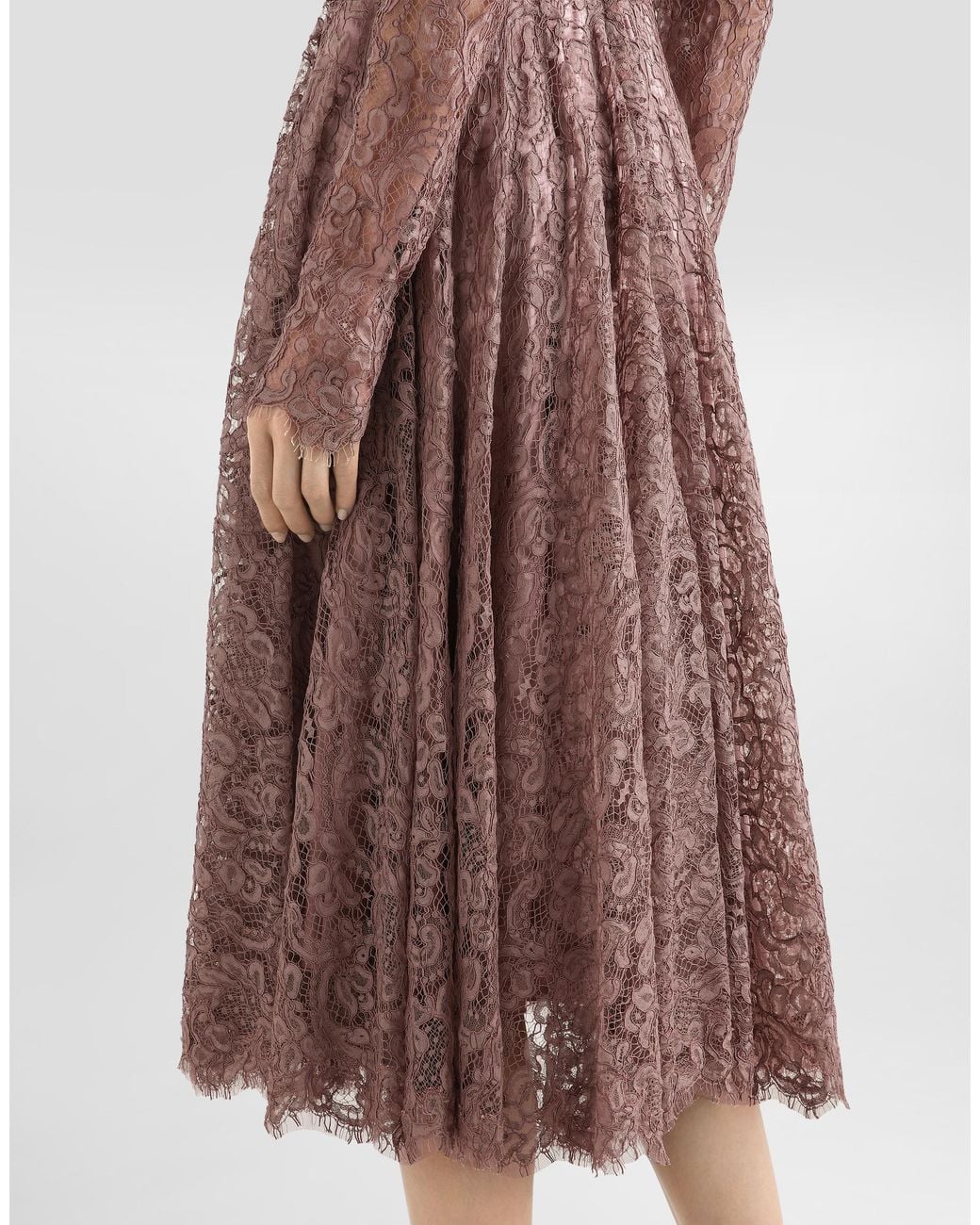 Dolce & Gabbana Purple Lace Dress