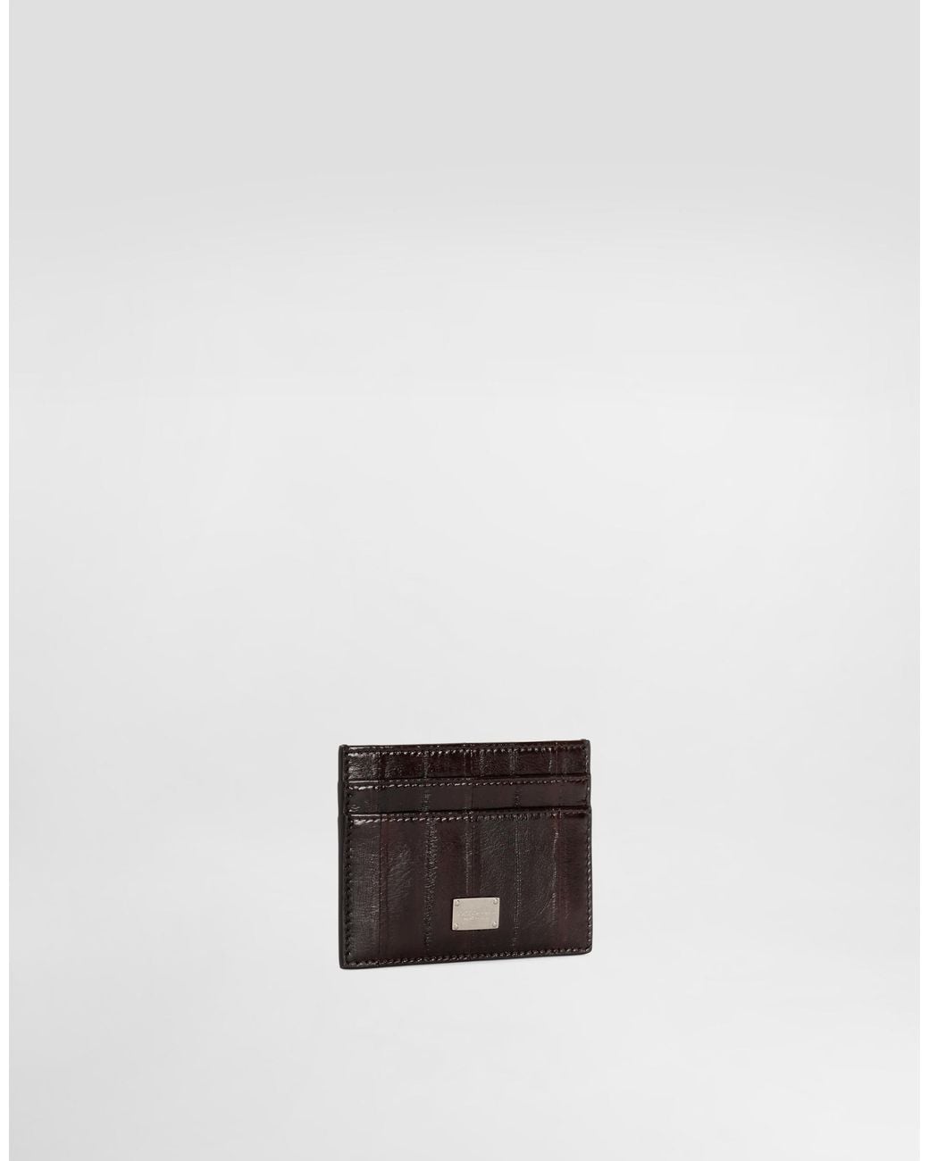 Dolce & Gabbana White Eel Leather Card Holder for men