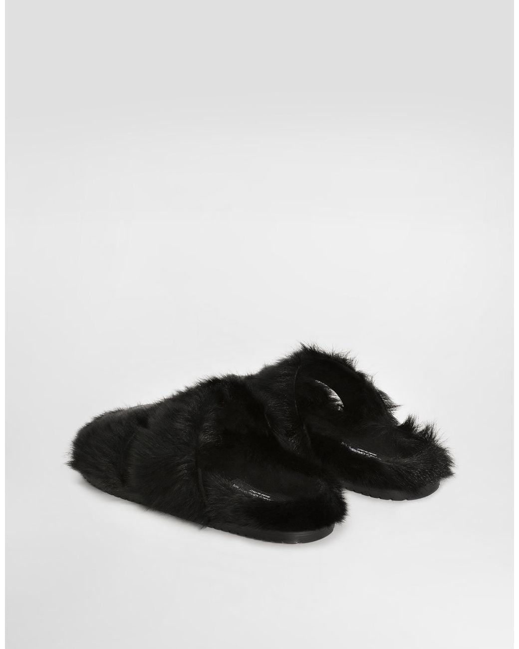 Dolce & Gabbana Black Dg Casual Kid Goat Sandals for men