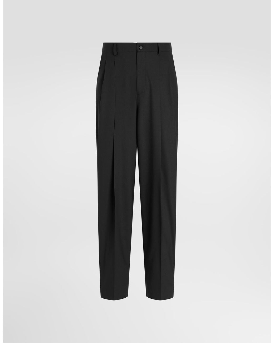 Dolce & Gabbana Black Virgin Wool Trousers� for men