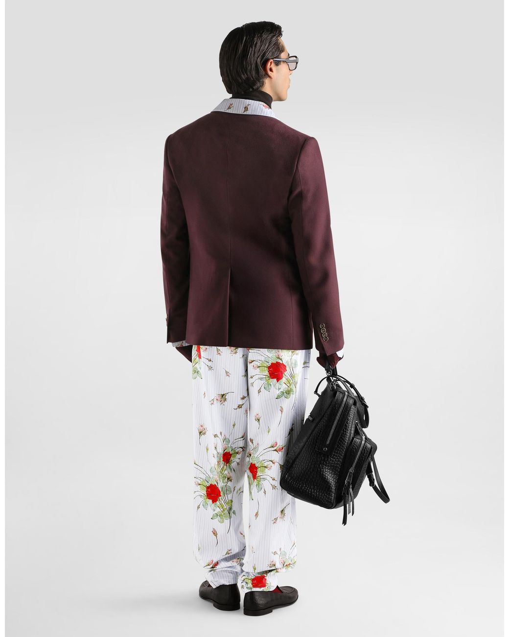 Dolce & Gabbana Purple Portofino Double-Breasted Cashmere Jacket for men