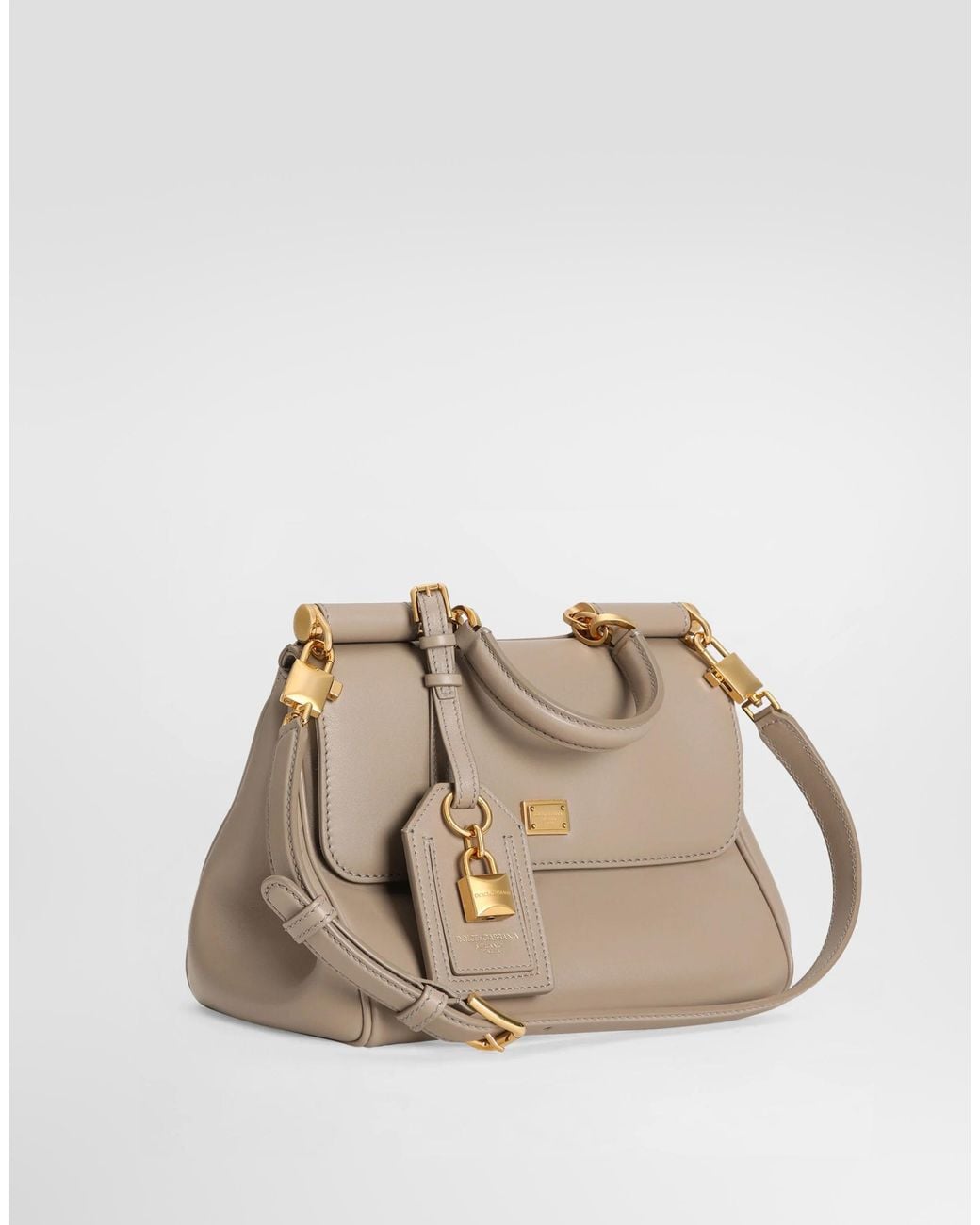 Dolce & Gabbana Natural My Sicily Plong� Calfskin Bag