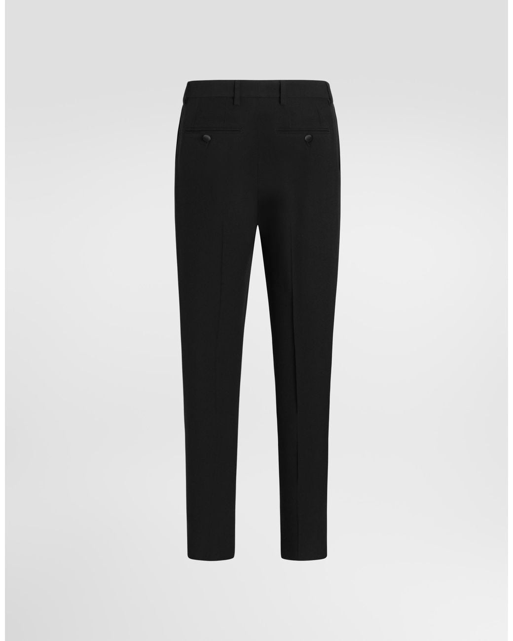 Dolce & Gabbana Black Cady Trousers for men