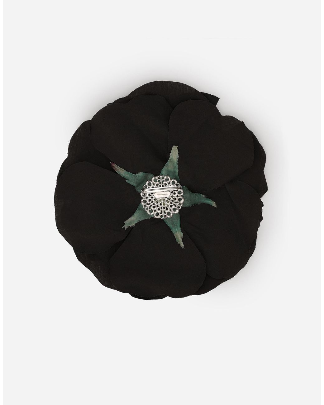 Dolce & Gabbana Black Spilla Con Fiore for men