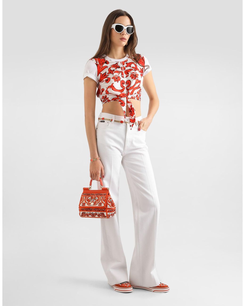Dolce & Gabbana White Pantalone 5 Tasche