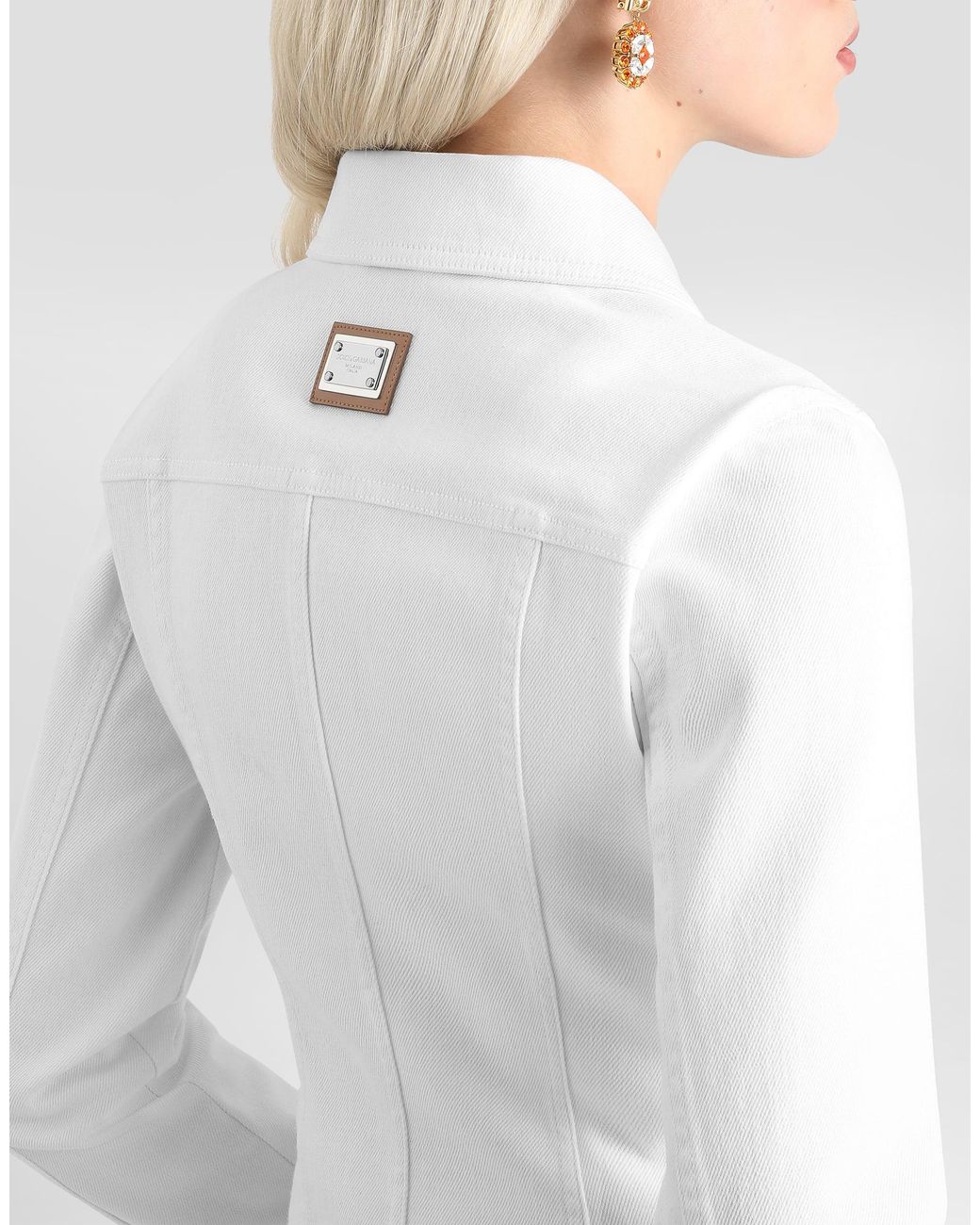 Dolce & Gabbana White Giubbotto