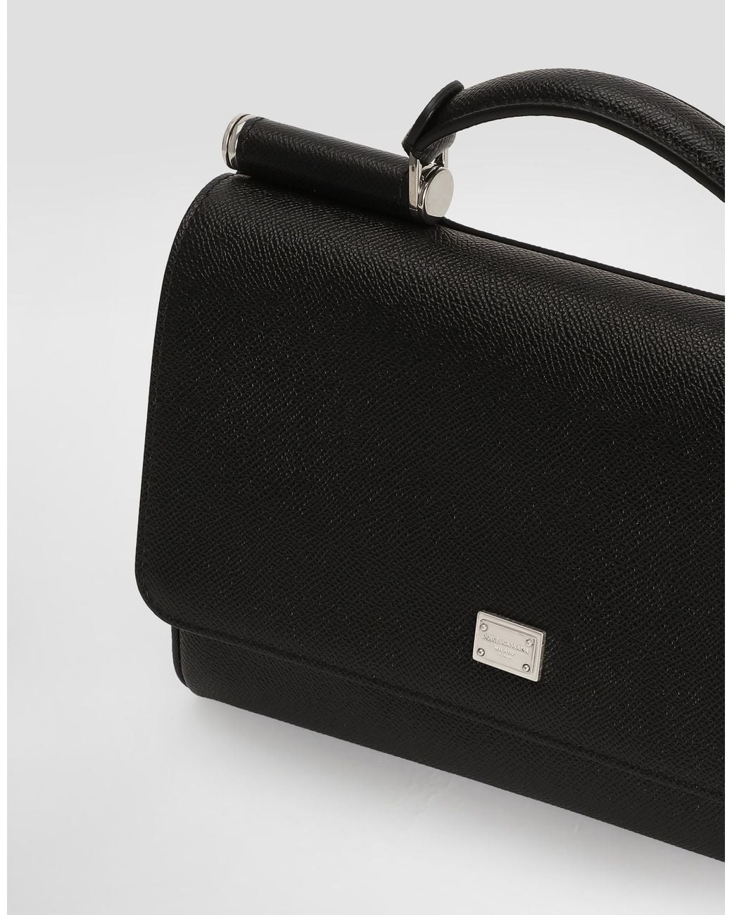 Dolce & Gabbana Black Calfskin Sicily Bag for men