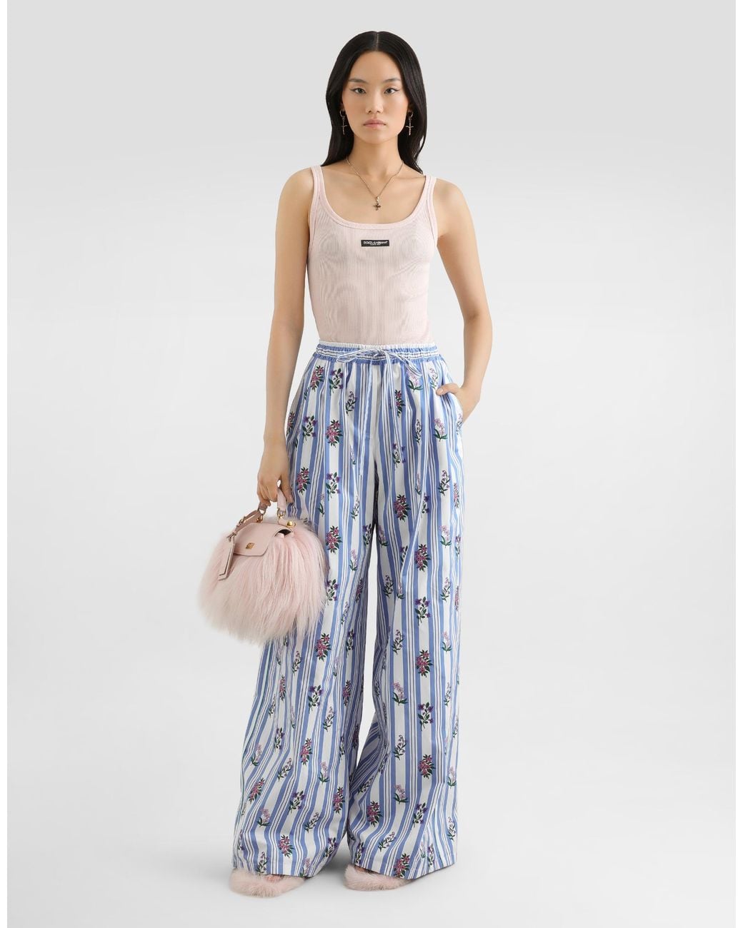 Dolce & Gabbana Pink Ribbed Tank Top�