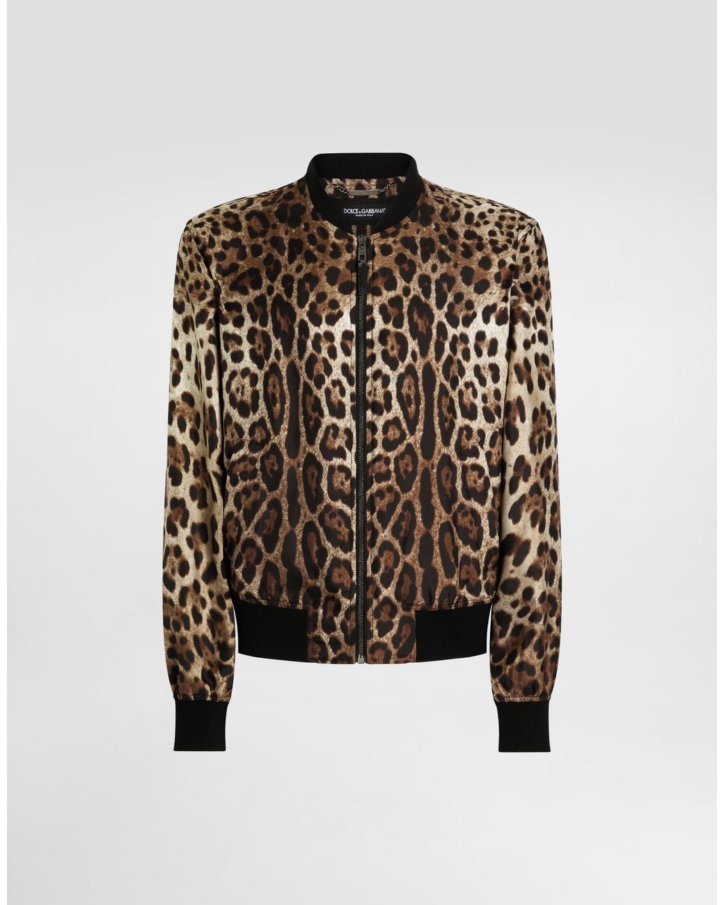 Dolce & Gabbana Black Technical Fabric Bomber Jacket With Tag for men