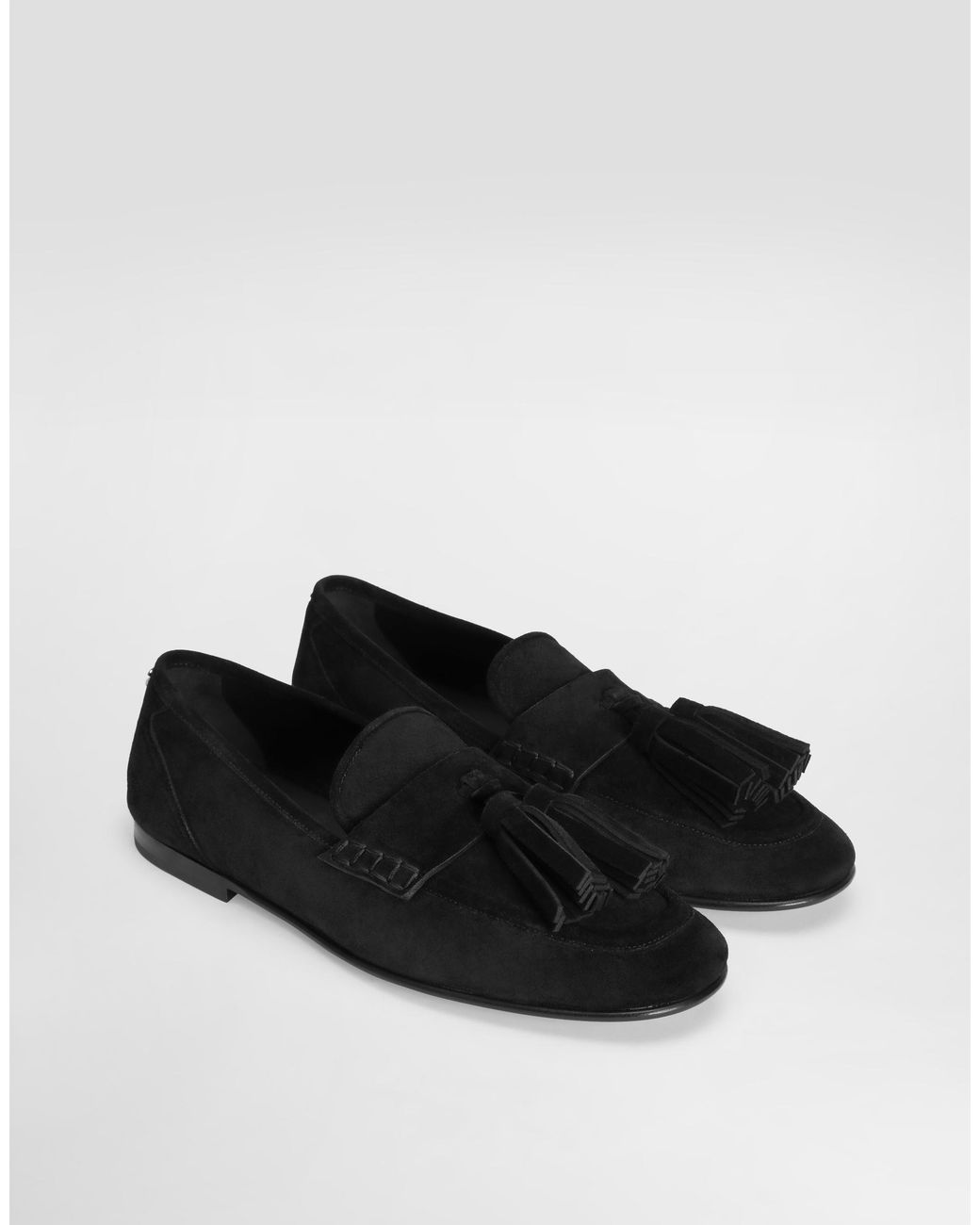 Dolce & Gabbana Black Split Calfskin Slipper for men