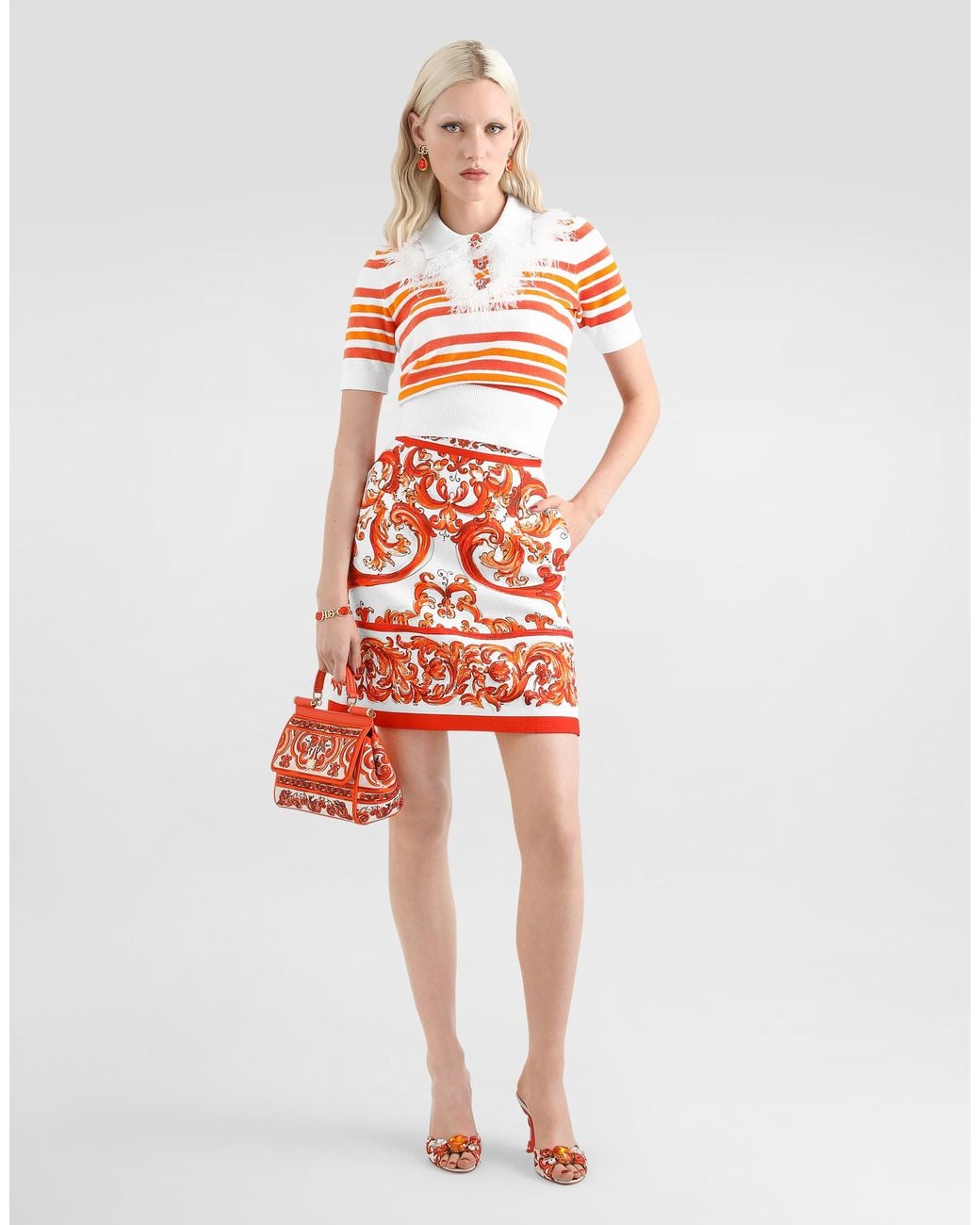 Dolce & Gabbana White Miniskirt