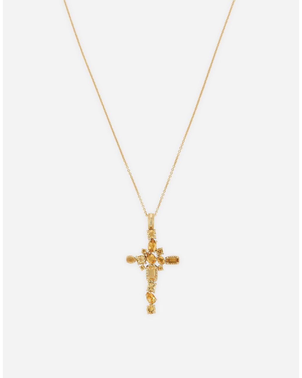 Dolce & Gabbana White Monochrome Pendant 18-Carat And Citrine Quartz