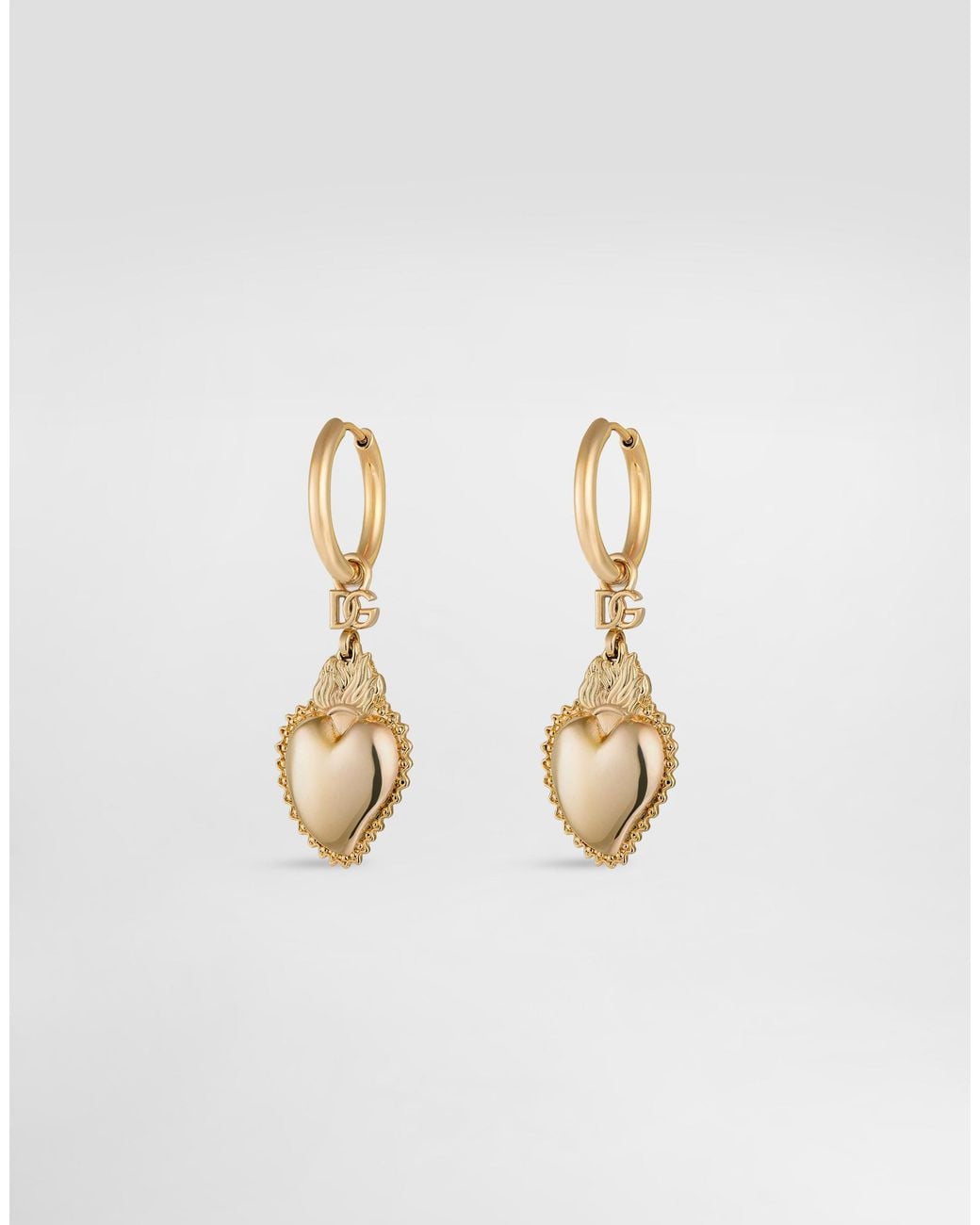 Dolce & Gabbana White Heart Earrings