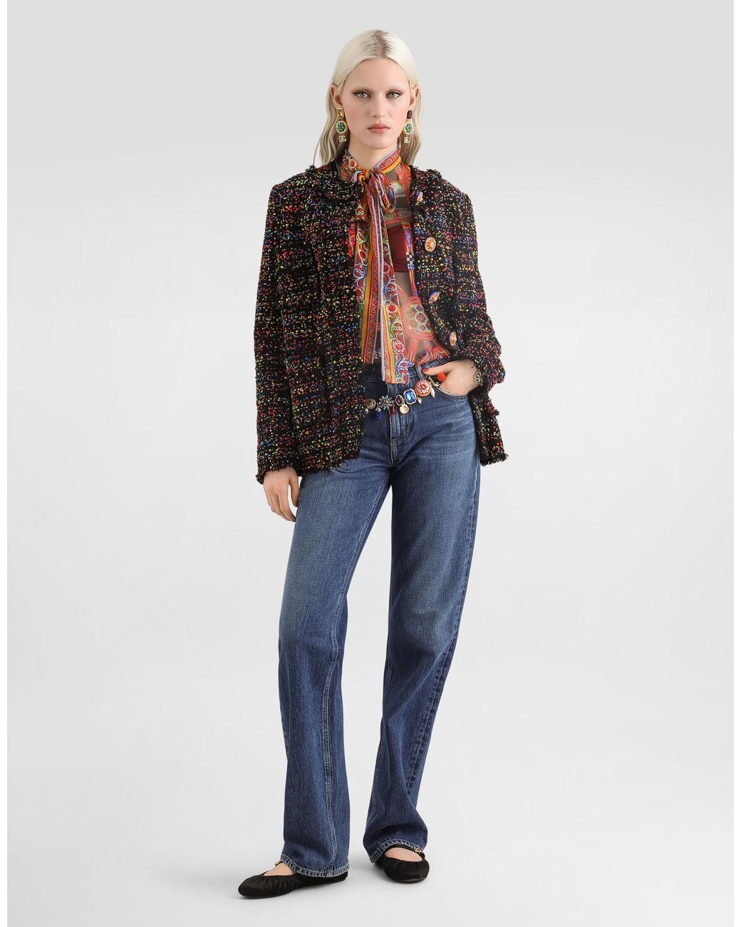 Dolce & Gabbana Black Tweed Jacket