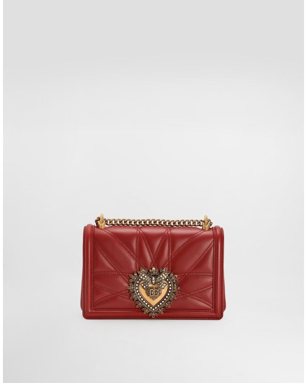 Dolce & Gabbana Red Medium Devotion Shoulder Bag