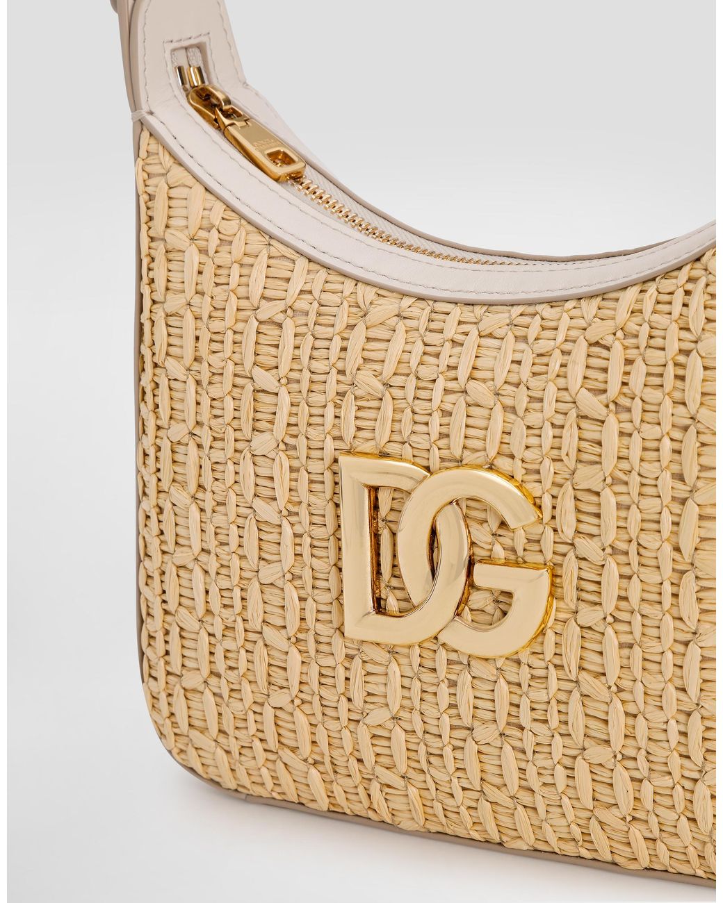 Dolce & Gabbana Natural Shoulder Bag With Logo