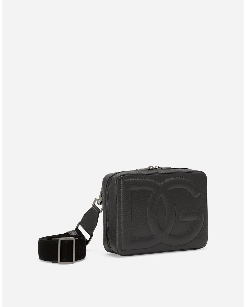 Dolce & Gabbana Black Medium Dg Logo Camera Bag for men