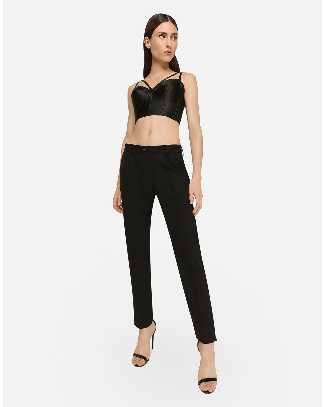 Dolce & Gabbana Black Wool Fabric Pants