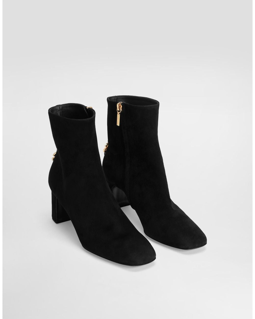 Dolce & Gabbana Black Suede Ankle Boot
