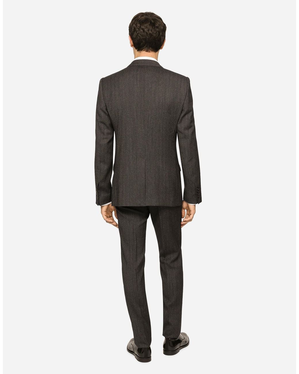 Dolce & Gabbana Black Single-Breasted Pinstripe Wool Martini-Fit Suit for men