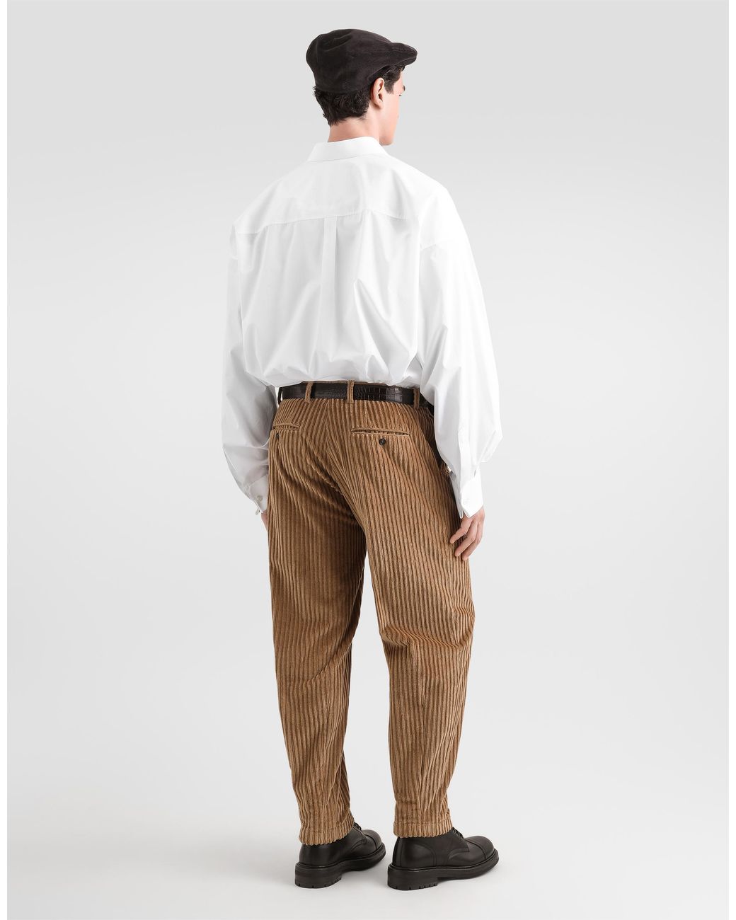 Dolce & Gabbana Natural Corduroy Trousers for men