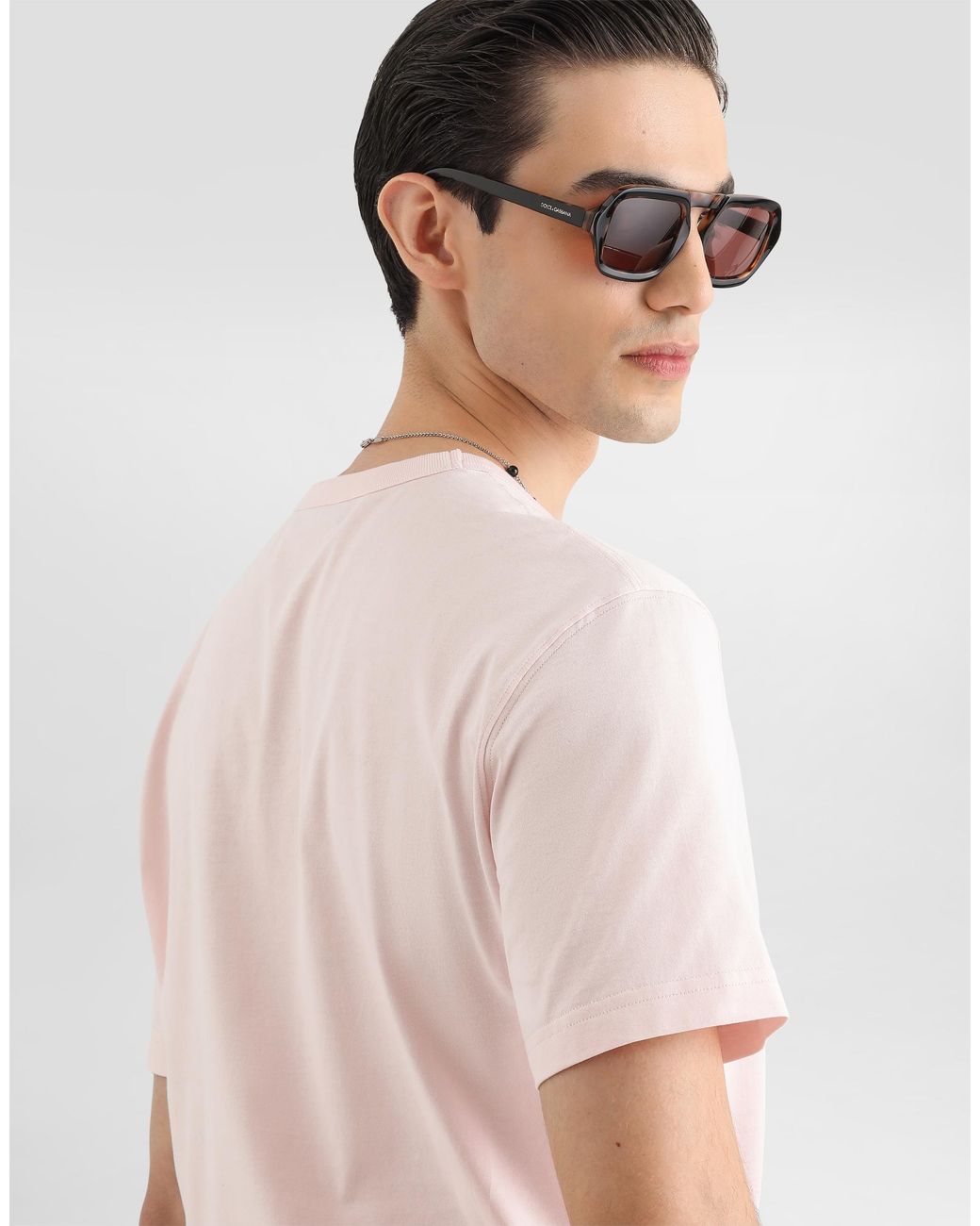 Dolce & Gabbana Pink T-Shirt M/Corta Giro for men