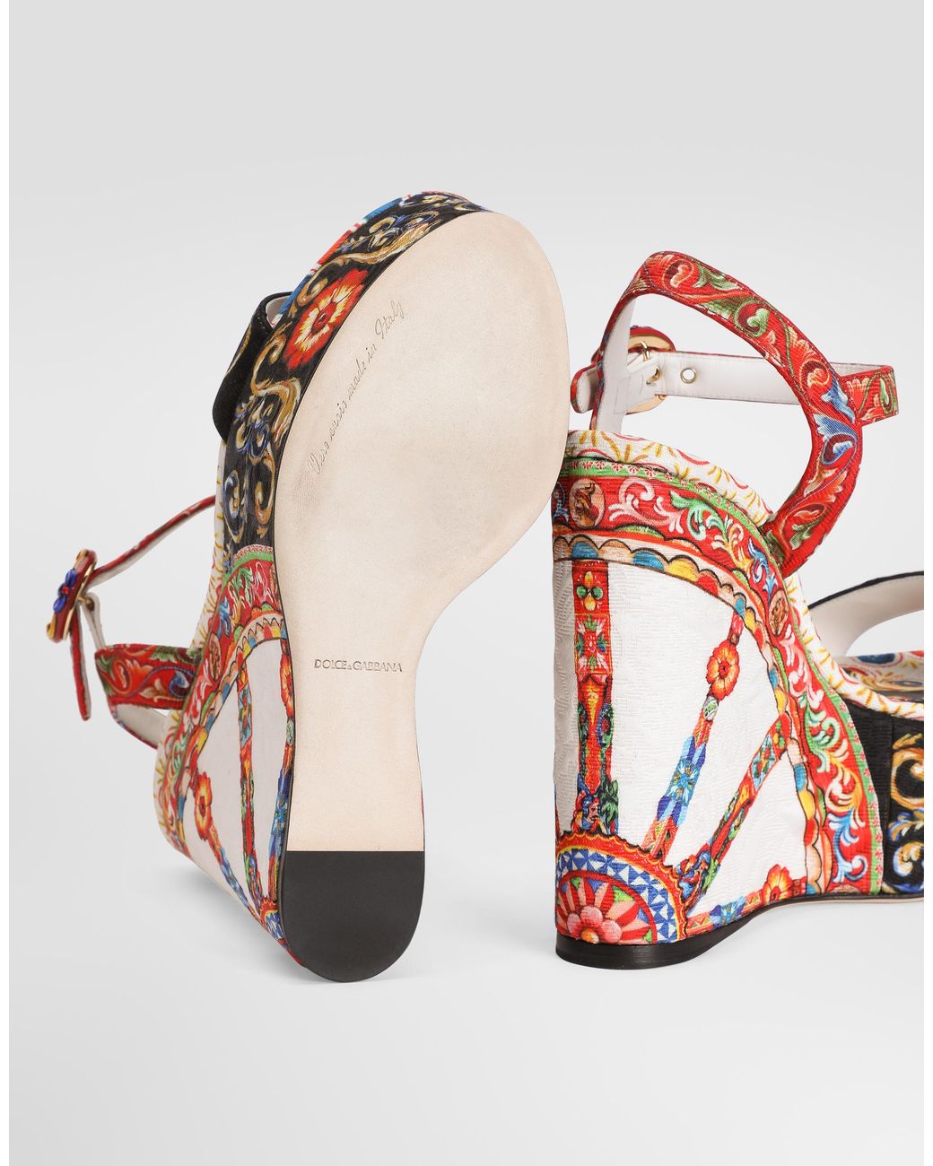 Dolce & Gabbana Pink Sandalo Zeppa