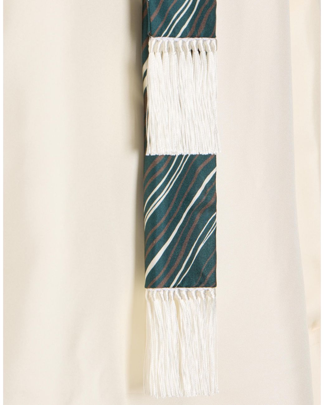 Dolce & Gabbana White Silk Twill Shirt for men