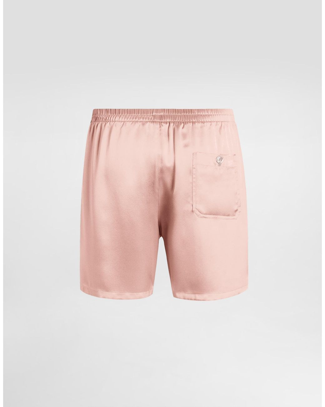 Dolce & Gabbana Pink Silk Satin Boxer Shorts for men
