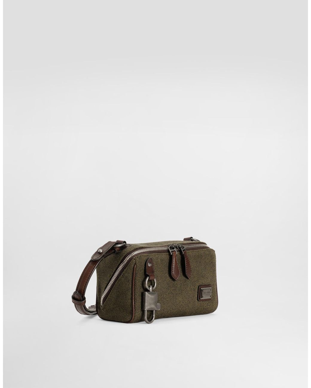 Dolce & Gabbana Multicolor Lock Fabric Crossbody Bag for men