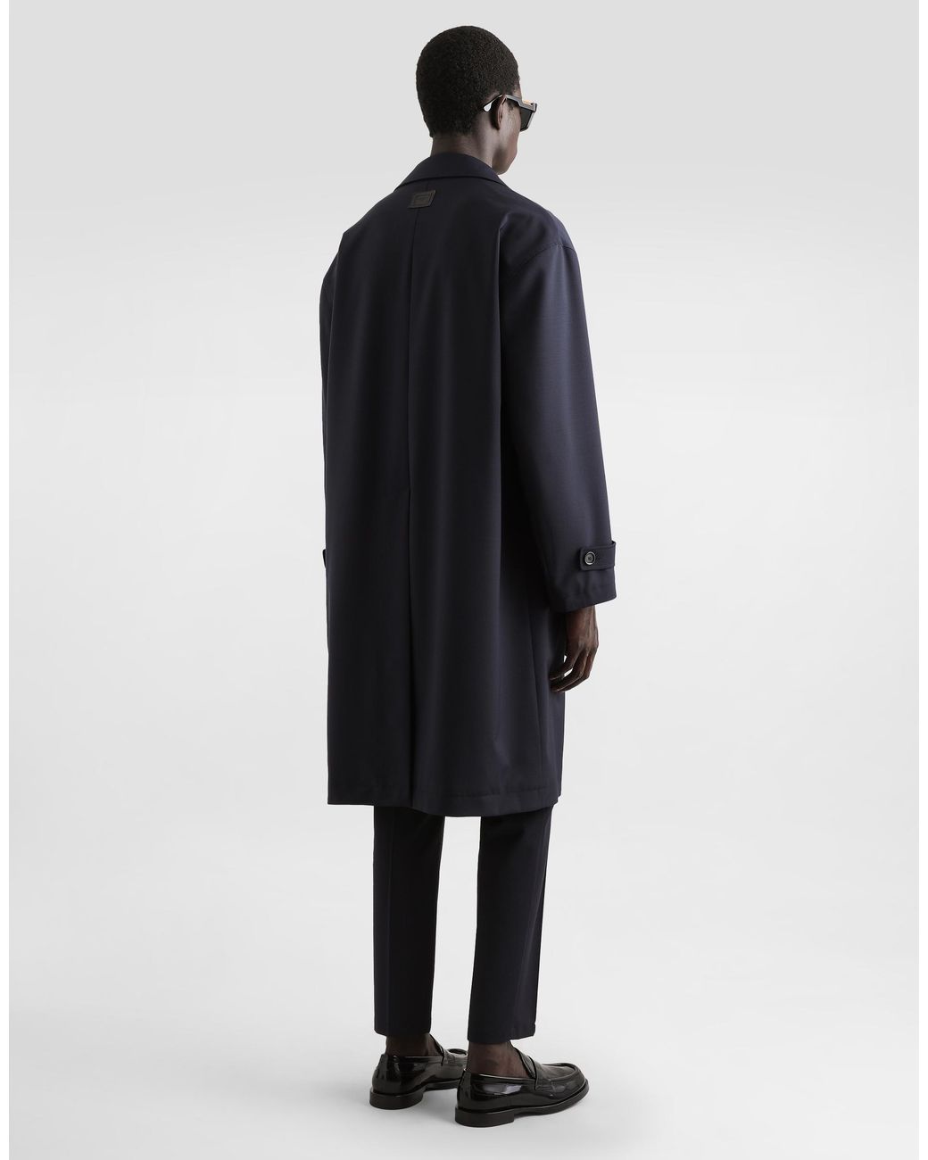 Dolce & Gabbana Black Silk Round-Neck Sweater With Dg Embroidery for men