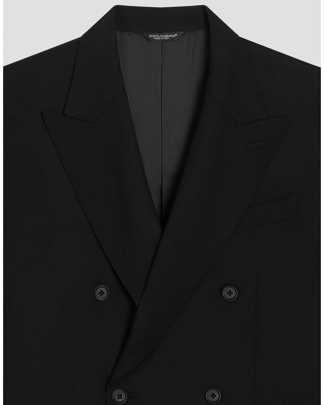 Dolce & Gabbana Black Sicilia Light Double-Breasted Jacket for men