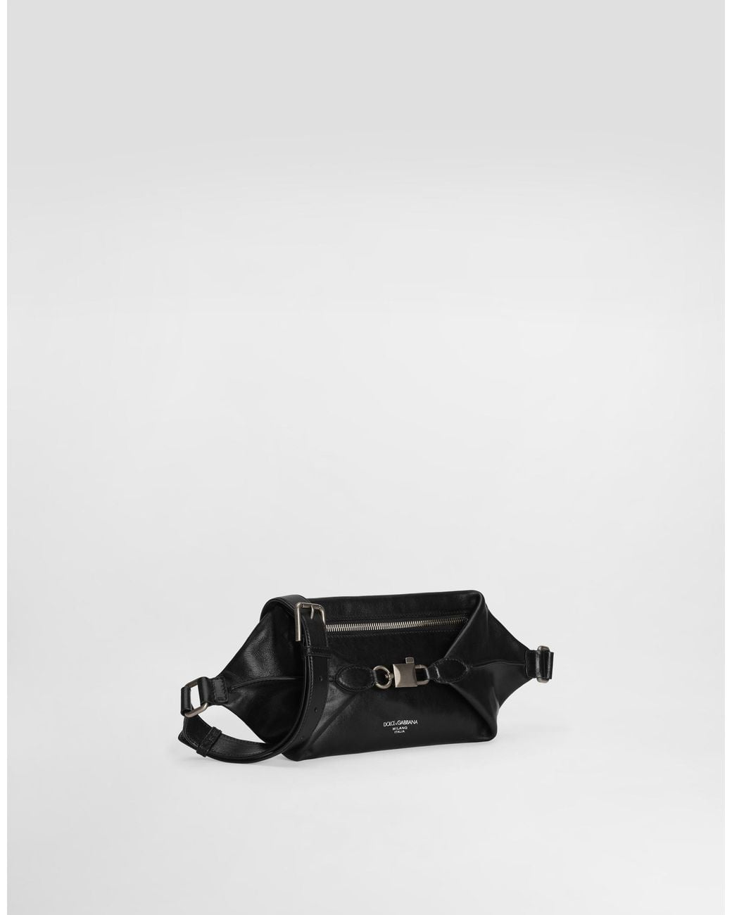 Dolce & Gabbana Black Lock Belt Bag for men